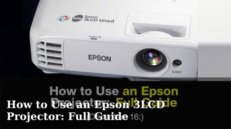 How to Use an Epson 3LCD Projector: Full Guide