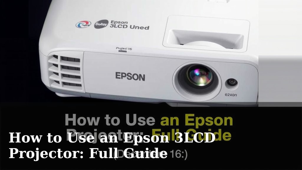 How to Use an Epson 3LCD Projector: Full Guide