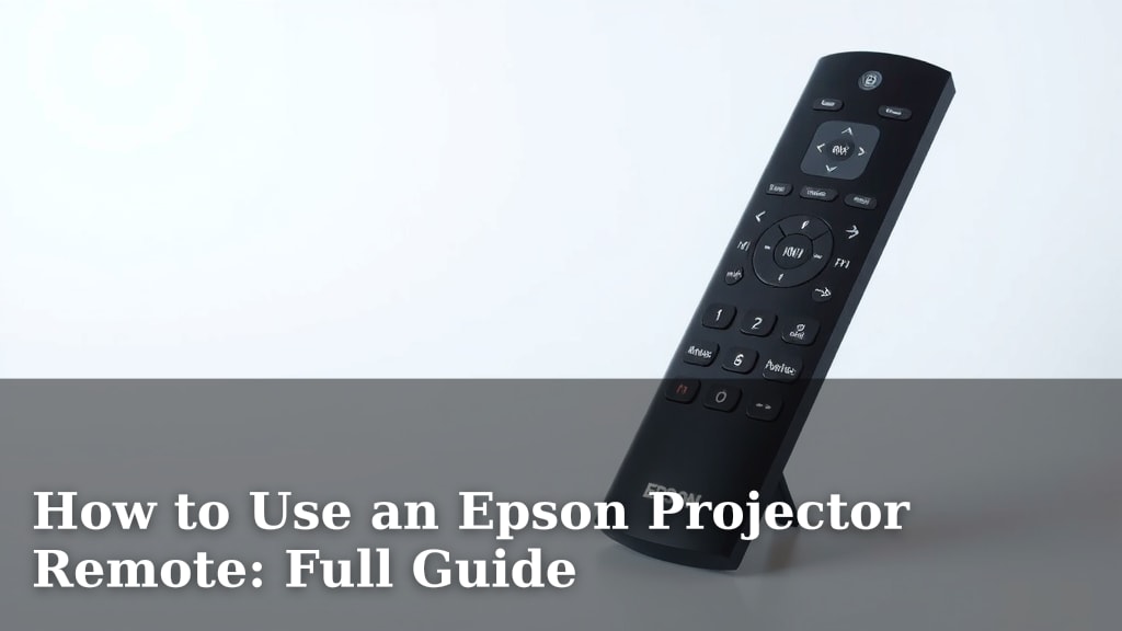 How to Use an Epson Projector Remote: Full Guide