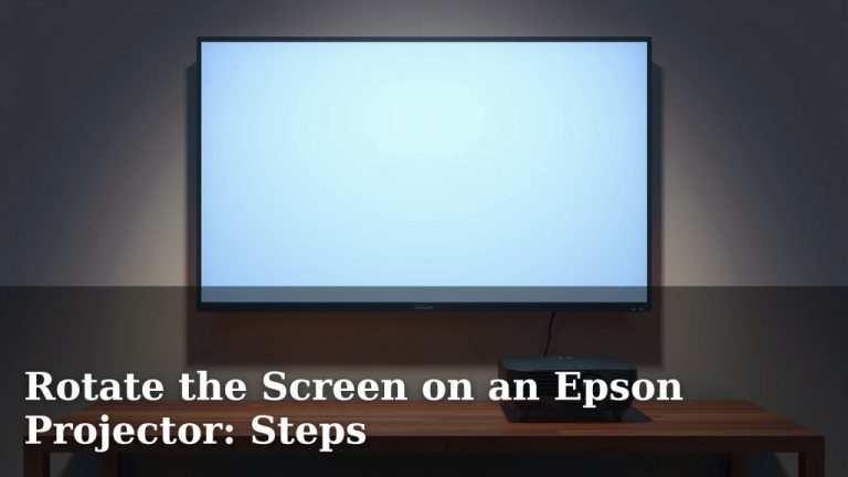 Rotate the Screen on an Epson Projector: Steps