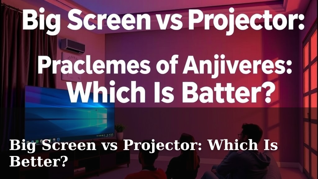 Big Screen vs Projector: Which Is Better?