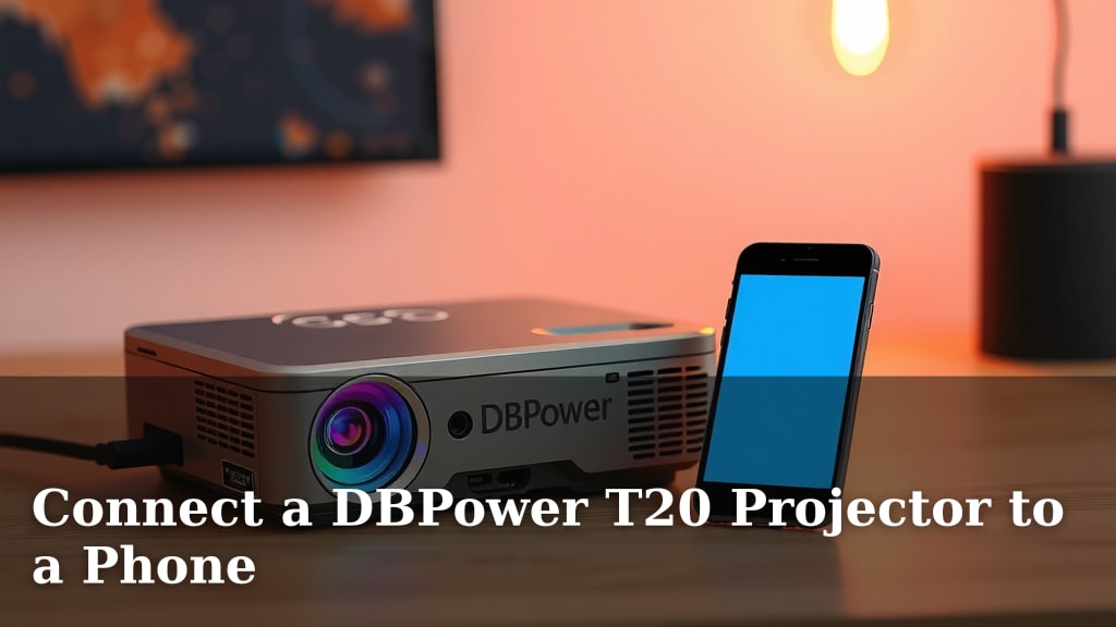 Connect a DBPower T20 Projector to a Phone