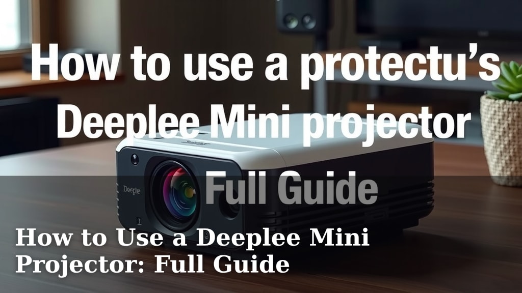 How to Use a Deeplee Mini Projector: Full Guide