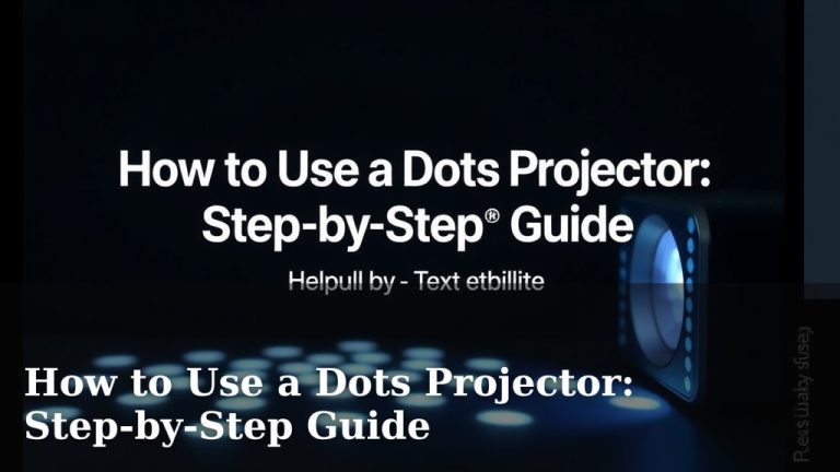 How to Use a Dots Projector: Step-by-Step Guide