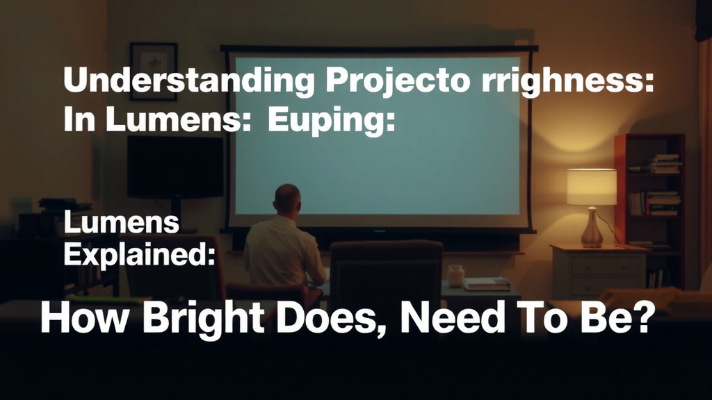Understanding Projector Brightness: Lumens Explained