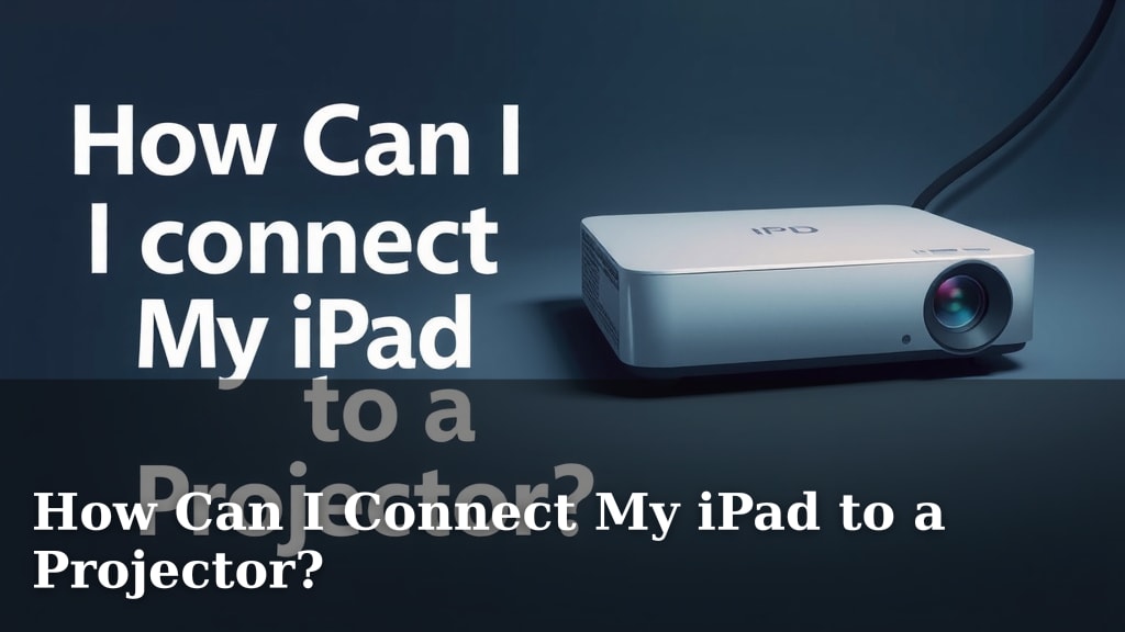 How Can I Connect My iPad to a Projector?