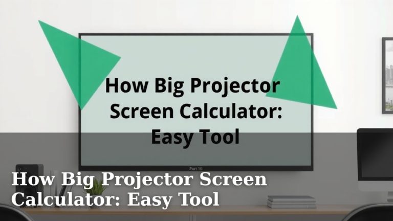 How Big Projector Screen Calculator: Easy Tool